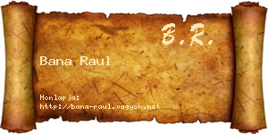 Bana Raul névjegykártya
